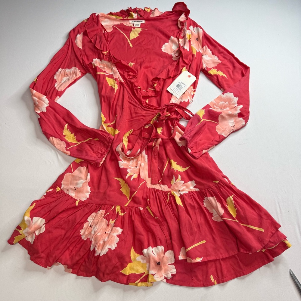 Billabong Red Floral Mini Dress